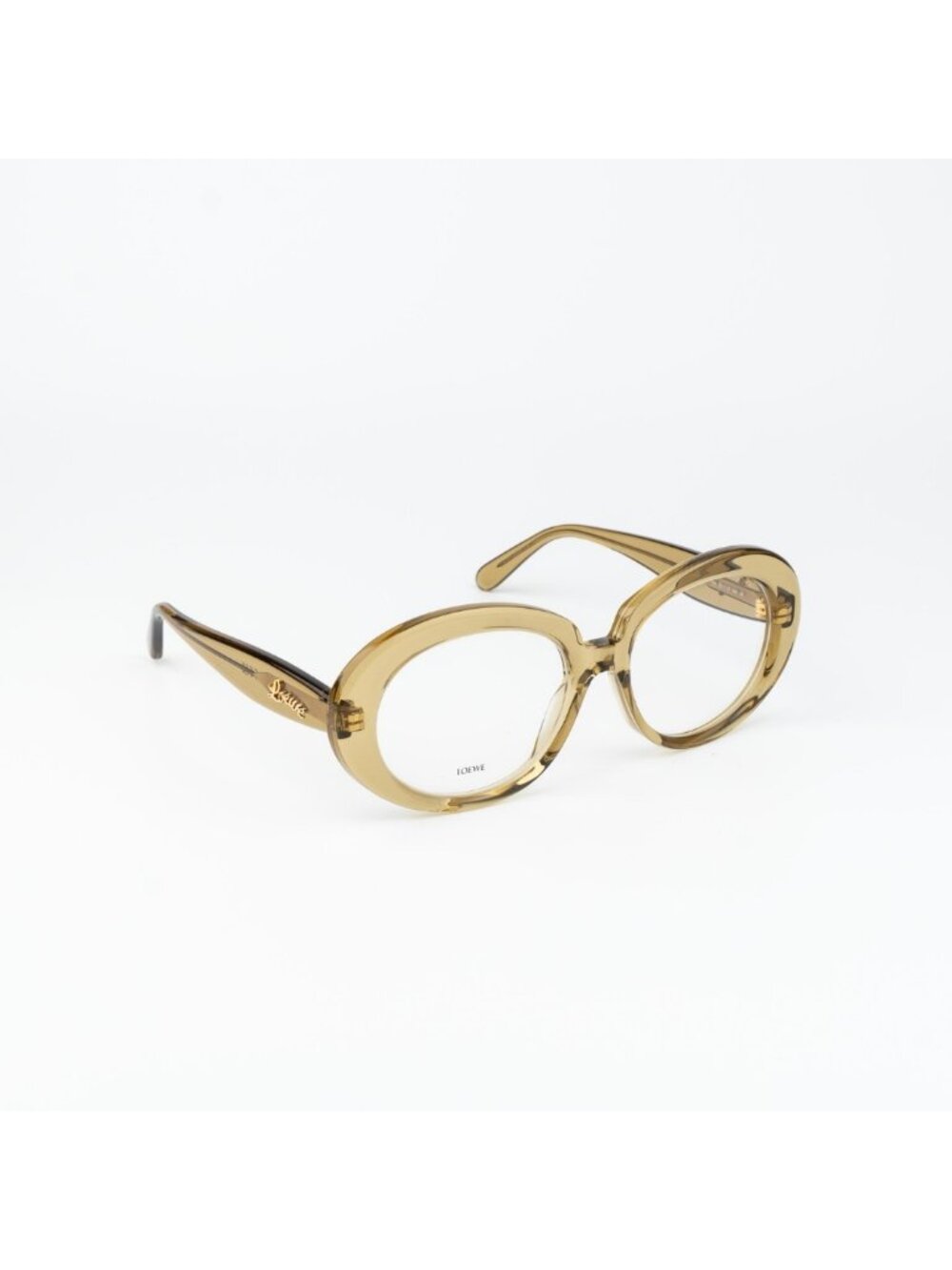 Loewe Women Eyeglasses Dark Green Demo Oval LW50089I 096 NEW AUTHENTIC